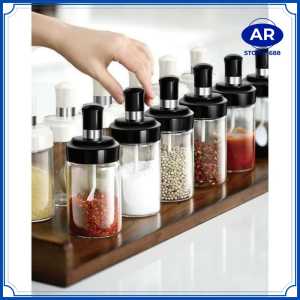 Botol Bumbu Dapur | Toples Gula Garam / Tempat Bumbu Racikan Kaca 1 3 pcs - [AR STORE1688]