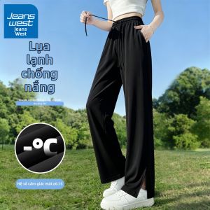 Jeanswest | Quần Drying Mỏng Chống Nắng Đen Băng Tơ