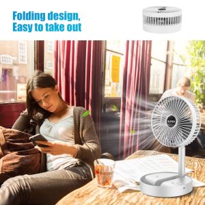 Winland 【COD】Kipas Lipat Portabel Kipas USB Alas Berdiri yang Dapat Diisi Ulang 3 Kecepatan Kipas yang Dioperasikan dengan Baterai 2000mAh untuk Rumah Berkemah Luar Ruangan dan Kantor 65 inci
