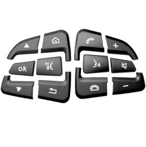 Car Styling Steering Wheel Button Covers Trim Stickers for Mercedes Benz GLC X253 C Class W205 CLA GLA A Class