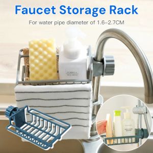 Faucet Storage Rack Adjustable Hanging Storage Rack Holder Bathroom Kitchen Shelf Organizer Drying Sponge Soap Holder