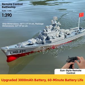 Upgraded Remote Control Large Size Warship Model Water-resistant Simulation Battleship Toy