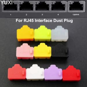 YUXI 10Pcs Colour Ethernet Hub Port RJ45 Anti Dust Cover Cap Protector Plug for RJ45 Female Jack
