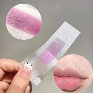 Dorisna ริมฝีปากบนกำจัดขนแถบแว็กซ์หน้าสมุนไพร15ชิ้นชุดกระดาษ Lilin Pencabut Bulu อย่างรวดเร็วสำหรับทุกสภาพผิว