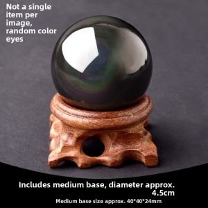 LINGFEI | Feng Shui Rainbow Eye Obsidian Ball Ornament