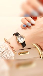 INS Style Internet Celebrity Watch For Women Korean Style Simple Retro Trend Small Fresh Casual Versatile Watch For Women Thin Strap Small Dial Couple Watch Menonton