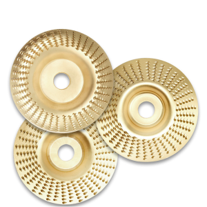 D.S. ใบเจียรขัดไม้ ใบขัดไม้ 100mm ใบเจียร์ไม้แบบแบน ชุบทองเหลือง Wood sanding tool