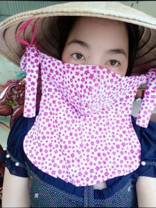 khẩu trang quai nón _ hàng may nhà che luôn cả cổ