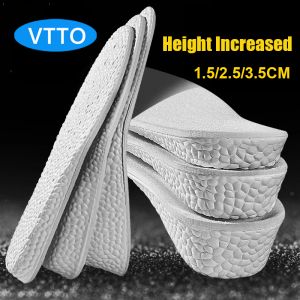 VTTO Height Increased Sport Insoles 1.5/2.5/3.5cm Popcor Memory Foam Insole for Feet Men Women Orthopedic Shoe Sole Inserts Feet Care