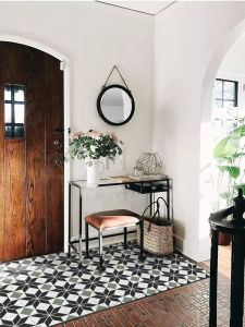 Customizable Entrance Door Mat Nordic Style Doorway Rug Anti-Slip Home Floor Carpet Silk Circle Pad Custom Size Mat