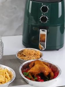 Set 10 Khay Giấy Bạc Dùng Cho Nồi Chiên Không Dầu Khay Bạc Đa Năng Đựng Thực Phẩm