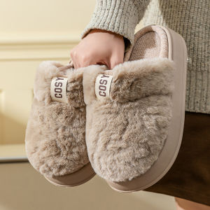 Dép Bông Mùa Đông Chống Trượt Đế Mềm Lông Cừu Ấm Áp Cho Nam Và Nữ Dép Đi Trong Nhà Đế EVA Dép Bông Đế Mềm