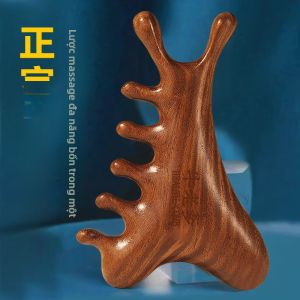 MONLEYTA | Thảm mát đầu đa năng bằng gỗ đàn hương tự nhiên cho nữ Thẩm mỹ da mặt và tóc Dụng cụ chăm sóc tóc chuyên nghiệp