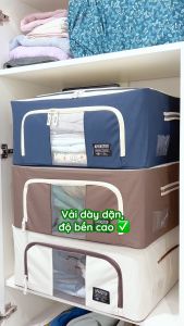 Hộp đựng quần áo dạng xếp 50 x 40cm Có cửa sổ (Nhiều mẫu) - Giao mẫu ngẫu nhiên - Hachi Hachi Japan Shop