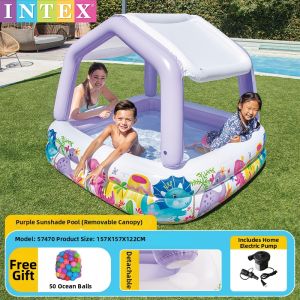 Intex | Kids Inflatable Pool with Sprinkler and Slide