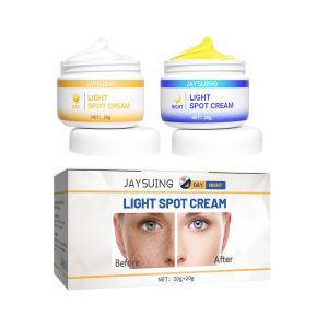 Jaysuing Light Spot Cream Whitening Freckle Day And Night Moisturize Brighten Removal Melasma Age Pigment Spots Effective Skin Tone Improve Skin Texture Helps Remove Dull Skin Increase Skin Elasticity Skin Care 20g+20g