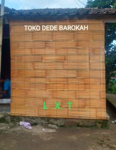 tirai bambu gulung luar rumah free keretan dan tali buat gulung