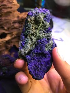 Đã khổng tước lông công huyền bí Azurite machalite tự nhiên Spirit Magic R38 R42