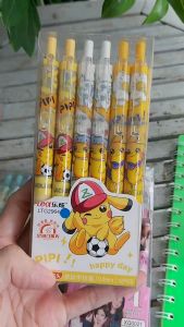 Hộp 12 cây bút gel bấm in họa tiết hoạt hình dễ thương ( mực không xóa được họa tiết bút giao ngẫu nhiên theo giới tính bé )