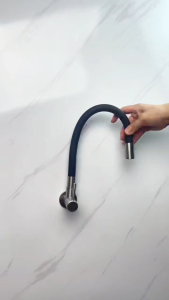 Baokemo Stainless Steel Brushed Kitchen Wall-Mounted Single Cold Water 360° Rotatable Faucet for Sink Vegetable Washing and Balcony Mop Sink