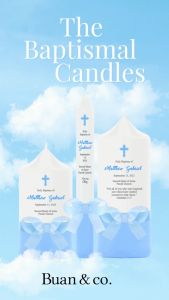 Baptismal Candles Blue (PERSONALIZED) MESSAGE US TO PRE ORDER