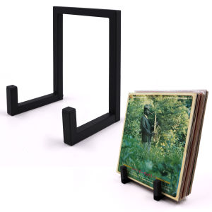 Metal Vinyl Record Storage Tabletop Retro Minimal Record Holder For LP DisplaySmall Vinyl Record Stands Organizer