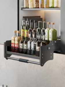 FEYIINN | Buffered Door Opening Cabinet Pull Down Storage Basket
