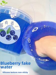 Silicone Fake Water Bubble Milk Bucket Popular Children Safety Crystal Mud Slime Girl Toy Educational Playdough Clay Toy for Kids