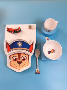 Kids Divided Plates PAW Patrol Chase Rocky Rubble & Skye Paw Patrol Plate With Divider - Lazada