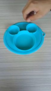 Baby Silicone Cartoon Mickey Plate Bowls & Anti-fall Tray: Safe Baby Feeding Accessories