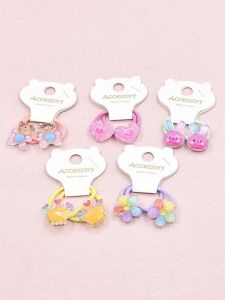Sweet Cute Childrens Hair Ties Baby Girls Hair Bands Non-Damaging Hair Accessories Baby Head Ropes Kids Hair Circles