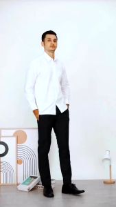 Kemeja Pria Slimfit Kemeja Kantor Kemeja Polos Seragam Keren Full Cotton M L XL X-Qon