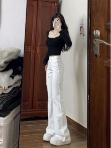 High Waist Wide Leg Yoga Pants Womens Autumn Winter Sports Sweatpants Slimming Casual Small Size Bell Bottoms