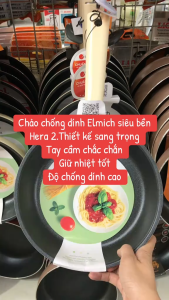 Chảo chống dính siêu bền Elmich Hera II EL-5941BE size 20/24/26/26cm - An toàn theo chuẩn Châu Âu Bảo toàn Vitamin và khoáng chất