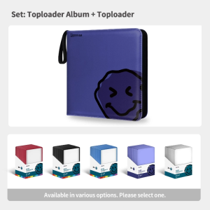 Blueberry Toploader Album Side-Loading   Set Card Black Binder 240Pocket Trading Cards Leather Photocard Card BERYFAM