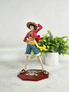 Bandai | New 24cm One Piece Anime Figure Confident Smiley Luffy Three Form Face Changing Doll Action Figurine Model Toys Kits