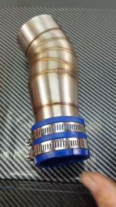 ท่อกรองเลสFORZA350ตรงเข้าคอกรอง+แถมยาง+เข็มขัดสแตนเลส2อันราคาต่อชุด