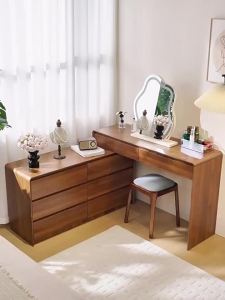HESHIBOYA | Solid Wood Expandable Makeup Storage Chest