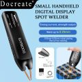 Docreate 756 Portable Handheld Spot Welder 18650 Battery DIY Mini Household Touch Welding Machine for 0.1-0.25mm Nickel Sheet. 