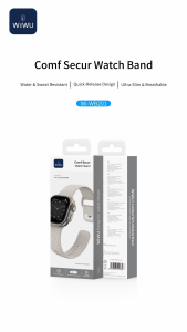 WIWU Fluororubber Watch Band for Apple Watch Ultra 2/Ultra 3 Band 44mm 45mm 46mm 49mm FKM Rugged Rubber Strap for iWatch Series 11 10 9 8 SE