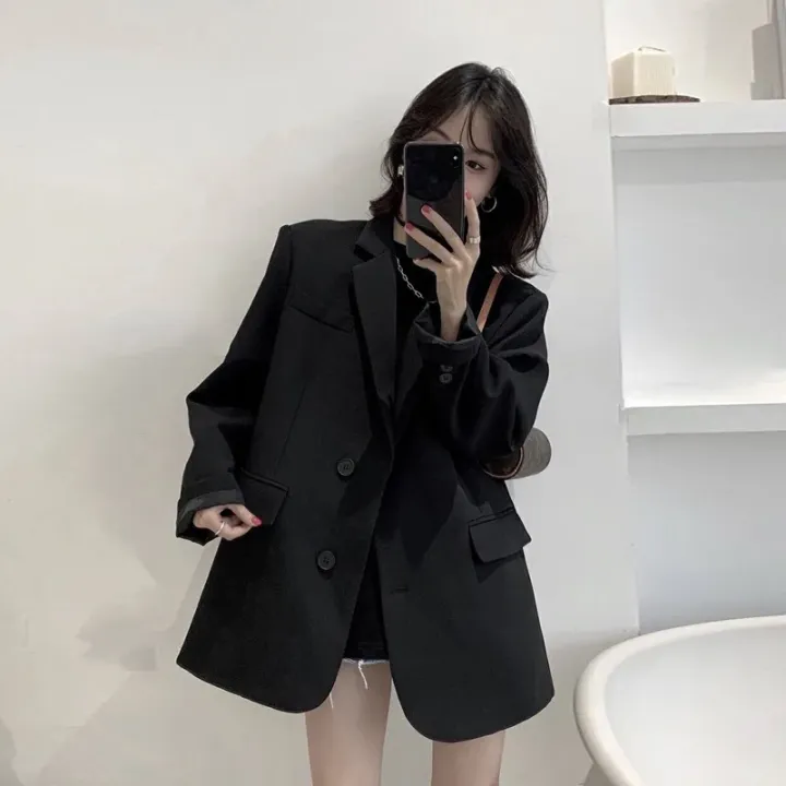 Spring Autumn Elegant Street Style Women's Suit Jacket Casual Small Size Western-Style Clothes Petite Spring Collection 2023