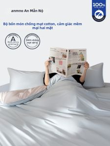 Anmino | Bộ Chăn Drap Gối Chống Nấm Mốc 4 món