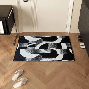 VIKAMA Vertical Striped Doormat Non-Slip Dirt Trapping Durable Floor Rug For Entryway Hallway Front Door Indoor Home Decor