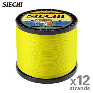 SIECHI Super Strong 12 Strands Braided Fishing Line X12 PE Line 300M 500M 1000M Multifilament Abrasion Resistant Fishing Lines