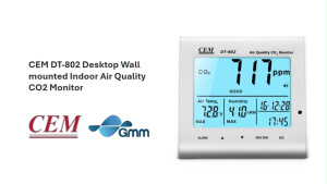 CEM DT-802 Wall Mount Table Top Indoor Air Quality Monitor Clock CO2 Temperature Humidity