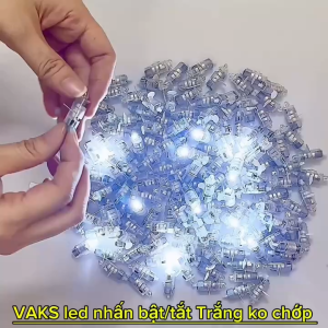 Combo 10 đèn led NHẤN TRẮNG không chớp dùng pin _ trang trí tiệc lễ hội làm đèn lồng..v.v