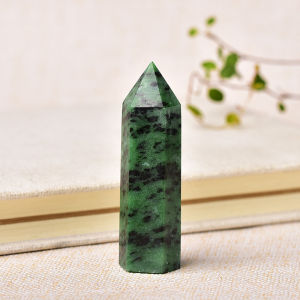 1PC Natural Crystal Point Epidote Healing Obelisk Green Quartz Tower Ornament for Home Decor Reiki Energy Stone Pyramid Gift