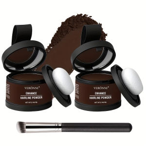 แป้งแต่งทรงผม 2 ชิ้น พร้อมแปรง แป้งแต่งทรงคิ้ว แป้งแต่งทรงผมติดทนนาน ให้ผมดูฟูฟ่อง ปรับรูปทรงเส้นผม แต่งเงาบริเวณรากผม