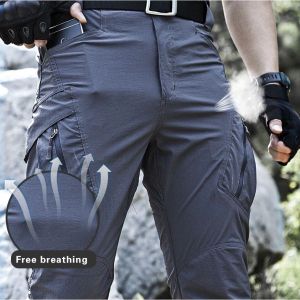 FUGUINIAO Tactical Pants Multiple Pocket Waterproof Cargo Trousers Male SWAT Combat Breathable Mens Work Joggers