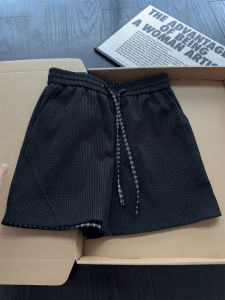 Textured Checkered American Huarache Style Mens Shorts Summer Breathable